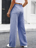 Casual Plaid Wide Leg Pants - DippedShop Wholesale - #9107