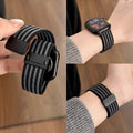 Color Block Nylon Weave Magnetic Watch Band 6W6JWA115