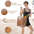 Trendy Hollow Out Mesh Beach Shoulder Bag 8BW6BOB81L