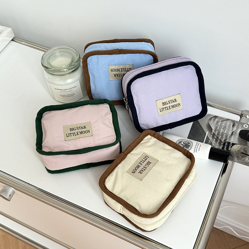 Cute Color Block Soft Makeup Bag DP25E640
