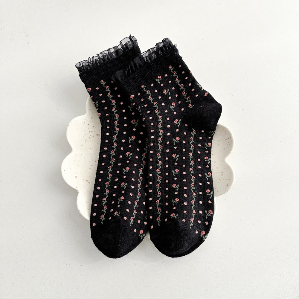 Lace Ruffle Ankle Socks - DippedShop Wholesale - #3427