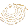 Cubic Zirconia Gold Plated Link Chain Bracelet 6W6JBR358