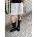 Fashion Jacquard Wrap Tie Side Layered Mini Skirt MK2BW6W1SL05
