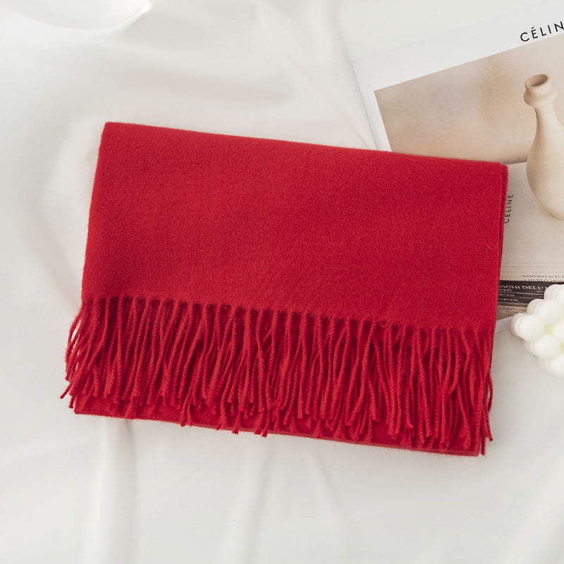 Solid Tassel Scarf - DippedShop Wholesale - #2915