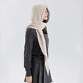Minimalist Solid Color Hooded Triangle Scarf 6W6NSW300