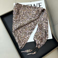 Chic Cashew Print Triangle Silk Scarf 6W6NSI242