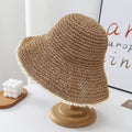 Elegant Lace Straw Bucket Hat - DippedShop Wholesale - #6515