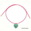 Minimalist Color Contrast Heart Pendant Magnetic Necklace 6W6JNC419L