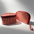 Plaid Large Capacity Cosmetic Bag - DippedShop Wholesale - #4675