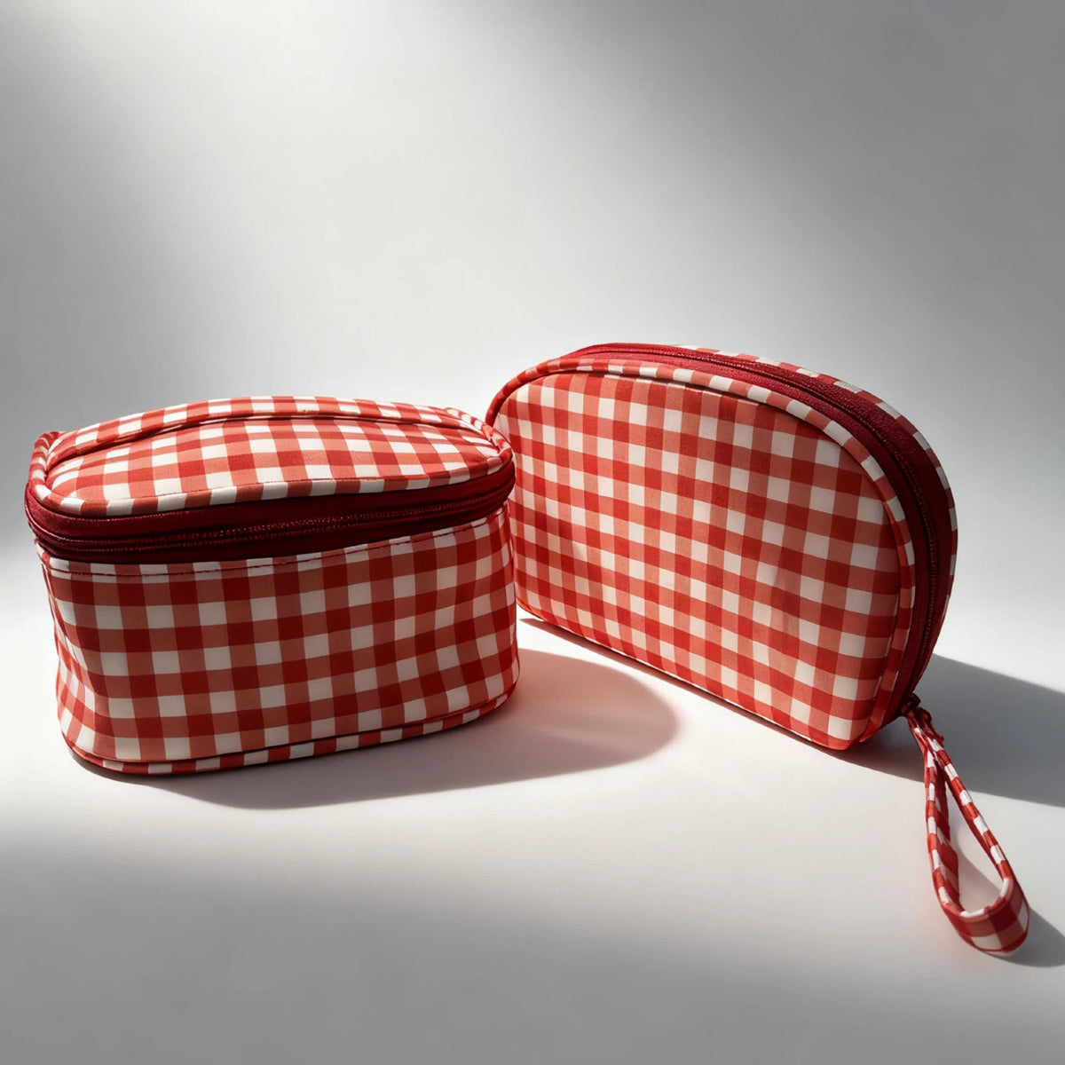 Plaid Large Capacity Cosmetic Bag - DippedShop Wholesale - #4675
