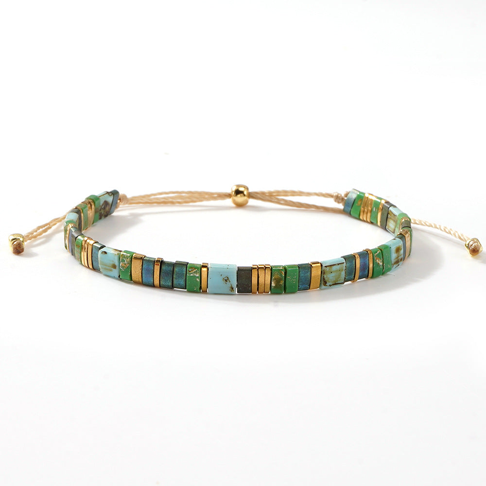 Boho-style Irrugular Beaded String Bracelets 6W6JBR500