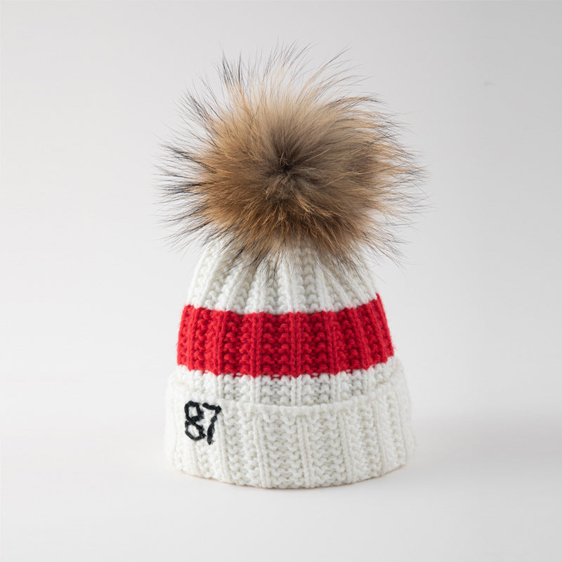 Winter Thicken Warm Knit Beanie With Pom DP25H724