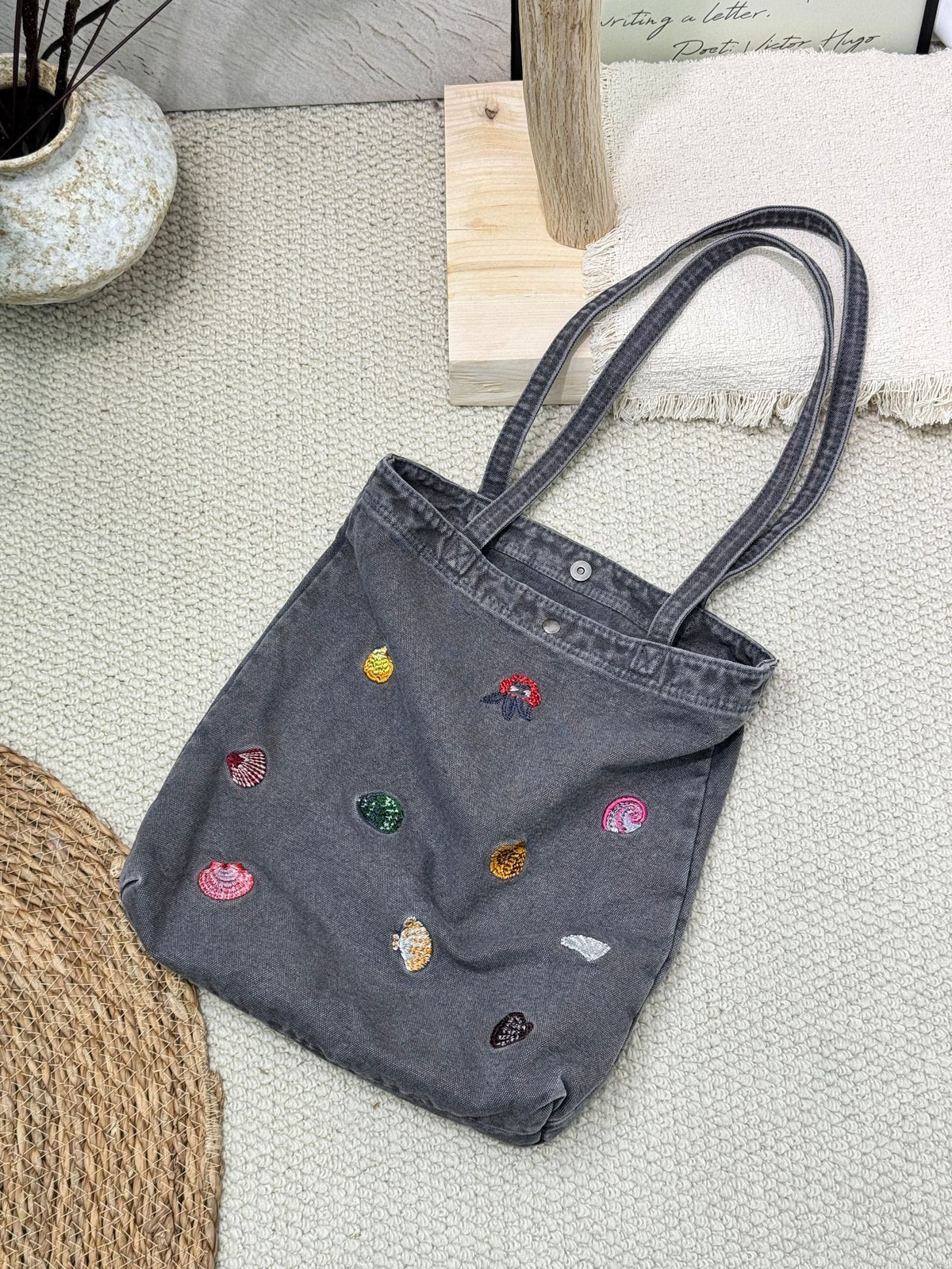 Cute Funny Animal Embroidery Lightweight Shoulder Bag 6W10BBG2501