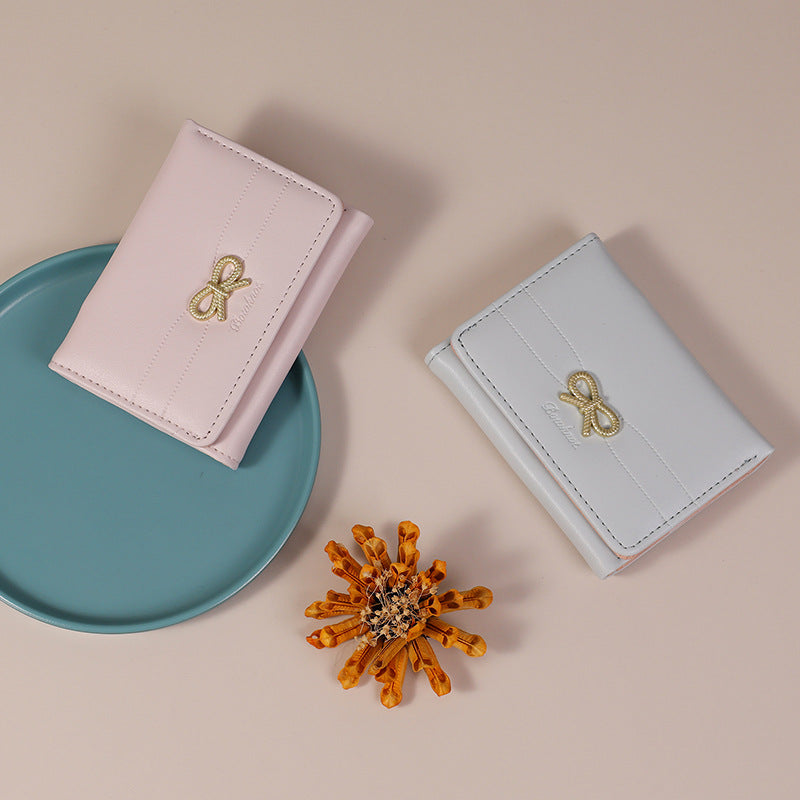 Cute Bow Knot Trifold Credit Card Wallet 6S10BWB92