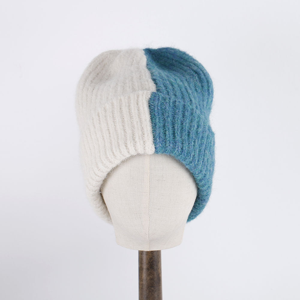 Simple Ribbed  Color Block Knit Beanie 6W6HAT700