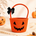 Halloween Woven Cotton Rope Pumpkin Basket 6W10BBG1749