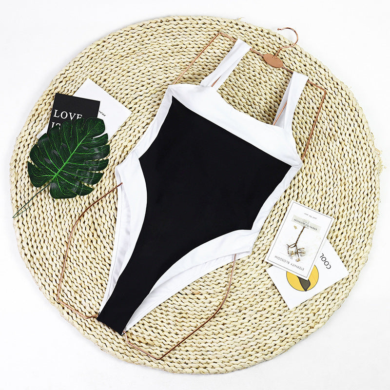 Sexy Color Block Swimsuit - DippedShop Wholesale - #4771