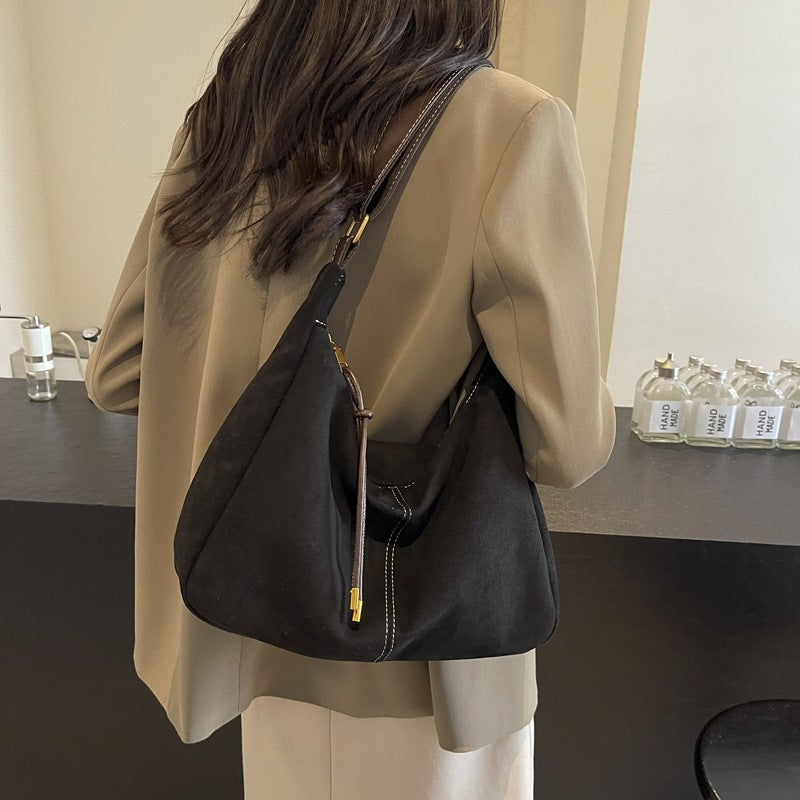 Fashion Large Capacity Suede Shoulder Bag 6W10BBG1400
