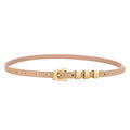 Minimalist Unique Buckle SKinny Leather Belt MK2MBAS6W6JBT153
