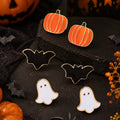 Pumpkin Ghost Stud Earrings - DippedShop Wholesale - #9139