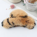 Leopard Fuzzy Hair Claw - DippedShop Wholesale - #1267