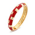 Gold Plated Enamel Bangle - DippedShop Wholesale - #6675