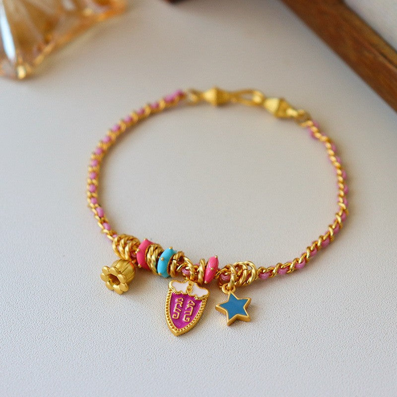 Vintage Gold Flower Bracelet - DippedShop Wholesale - #7315