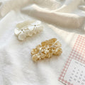 Rhinestone Flower Hair Claw - DippedShop Wholesale - #8291