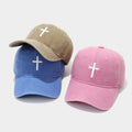Solid Cross Embroidery Baseball Cap - DippedShop Wholesale - #2547
