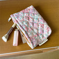 Cute Plaid Pattern Quilted Shell Makeup Bag MK2BW6S10BOB106