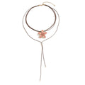 Enamel Flower Layered Necklace - DippedShop Wholesale - #0739