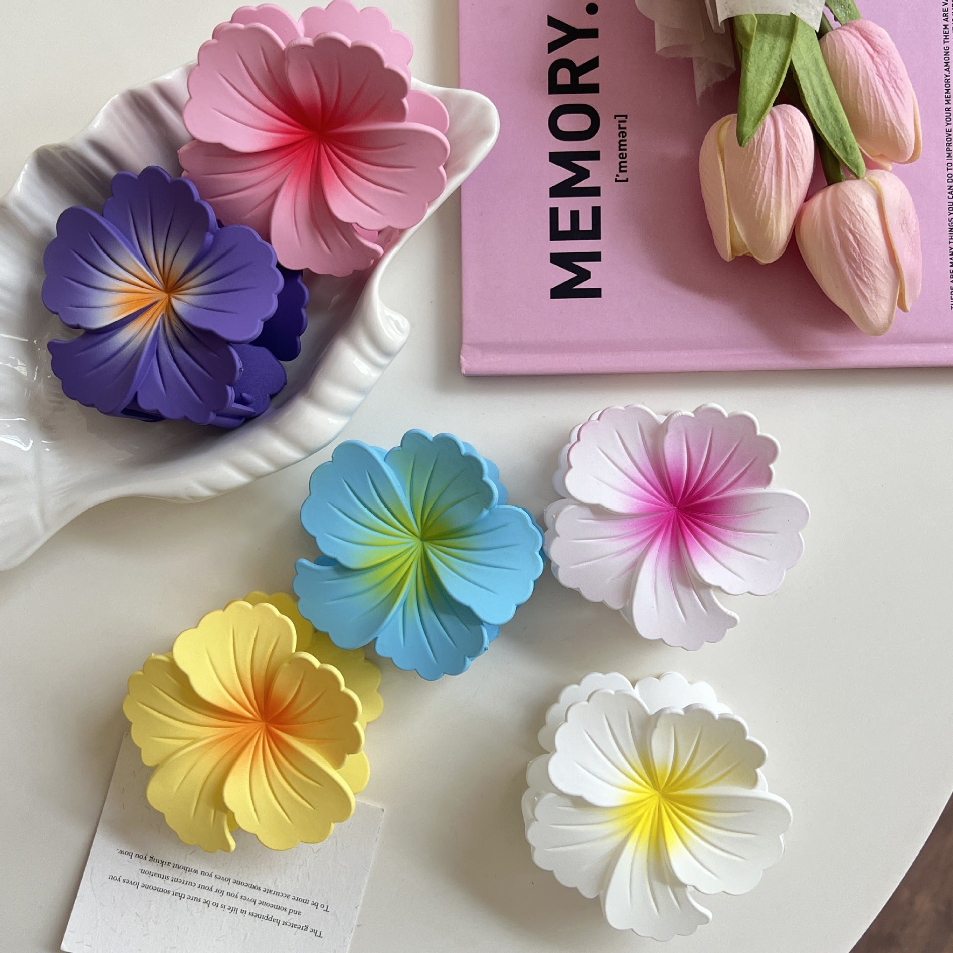 Gradient Hibiscus Hair Claws - DippedShop Wholesale - #4467