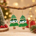 Cute Cartoon Print Christmas Tree Dangle Earrings 6W6JER679