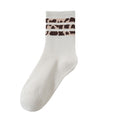 Stylish Leopard Print Non Slip Crew Socks 6W8FSO869