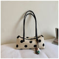 Vintage Polka Dots Canvas Shoulder Bag 6W10BBG1354