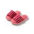 Striped Plush Slippers - DippedShop Wholesale - #8835