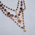 Vintage Starburst Multi-Layered Crystal Beaded Necklace 6W6JNC1065