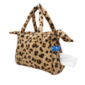 Leopard Print Puffer Lightweight Padded Tote Bag 6W10BBG2403
