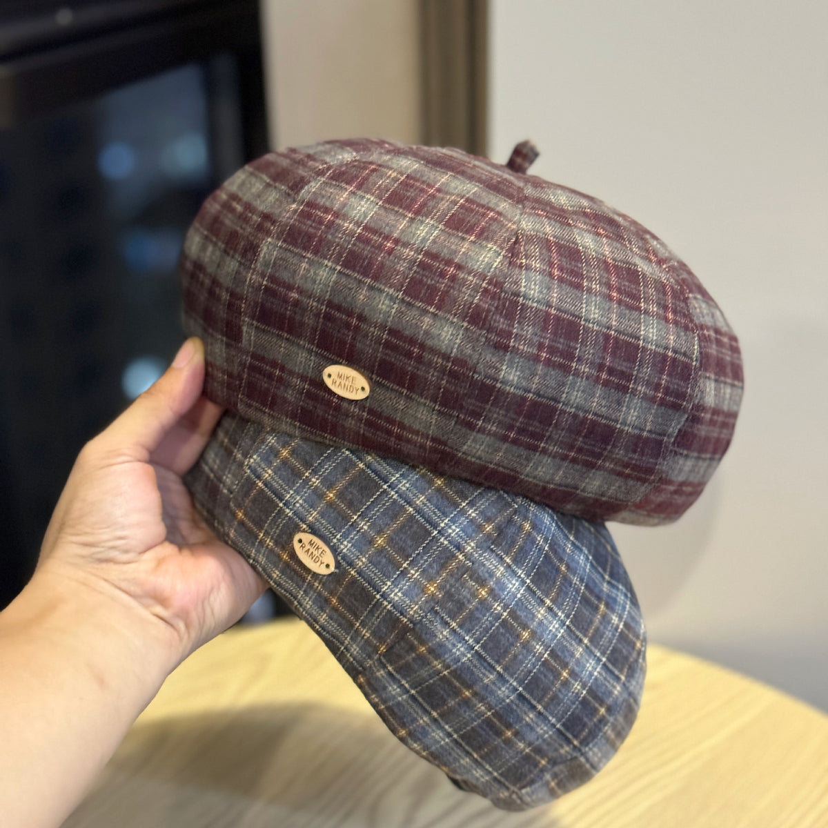 Plaid Beret Hat - DippedShop Wholesale - #8515