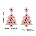 Chunky Sparkly Rhinestone Christmas Dangle Earrings 6W6JER680