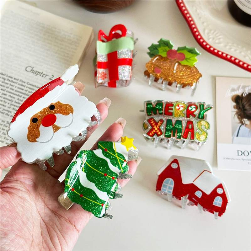 Cute Christmas Tree Geometric Hair Claw DP25G608