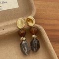 Vintage Geometric Resin Earrings - DippedShop Wholesale - #4355