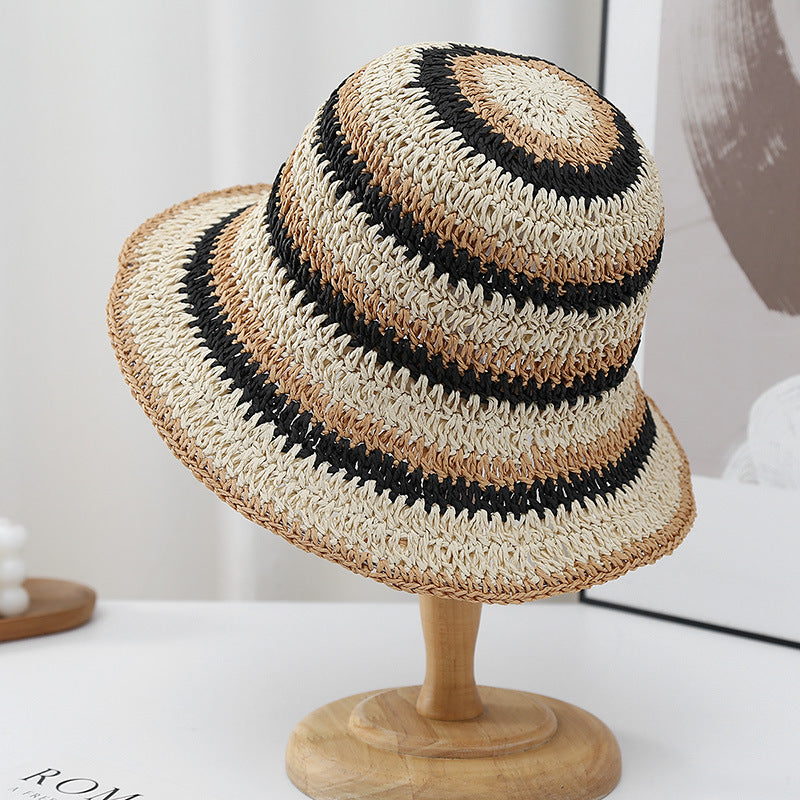 Color Block Beach Hat - DippedShop Wholesale - #6307