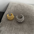 Chunky Multi-Layer Ball Beaded Open Ring 6W6JRG298