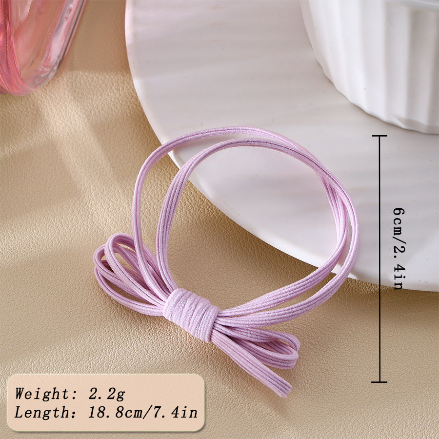 Minimalist Solid Color Bowknot Elastic Hair Tie MK2BW6W6HHT01