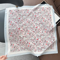 Paisley Print Luxury Mulberry Silk Square Scarf MK2BW6W6NSI04