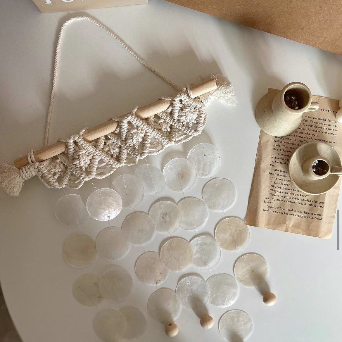 Handmade Natural Shell Hanging Wind Chime 6H7HLS221