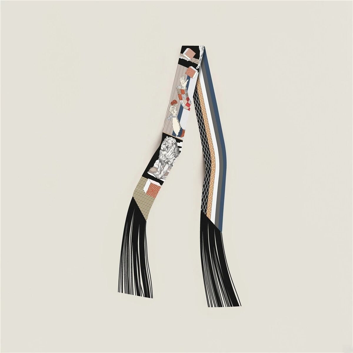 Floral Tassel Silk Scarf - DippedShop Wholesale - #4691