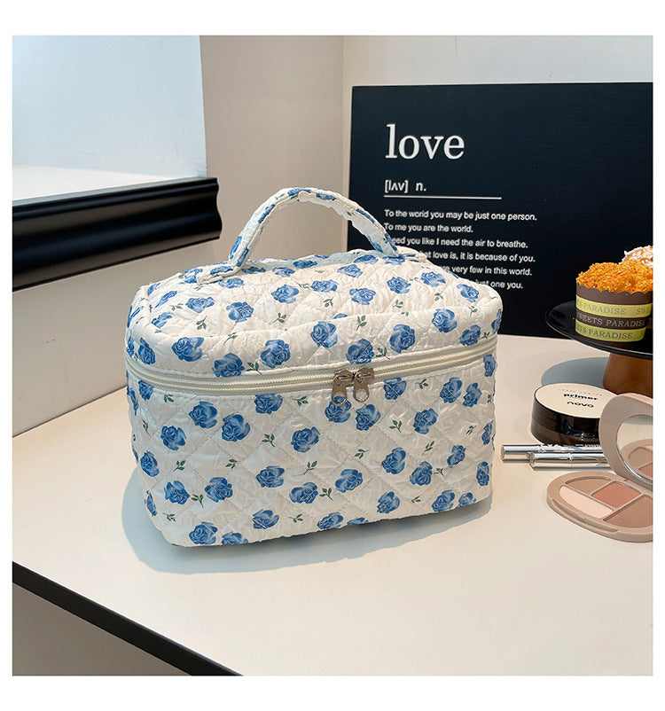 Floral  Quilted Storage Cosmetic Bag 6C5CO72