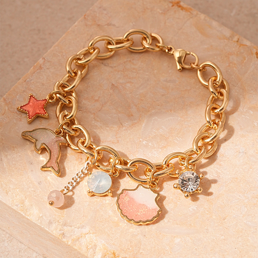 Stylish Gold Plated Pearl Tass - DippedShop Wholesale - #9795